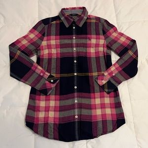 Hazzys XS women’s flannel button down shirt top